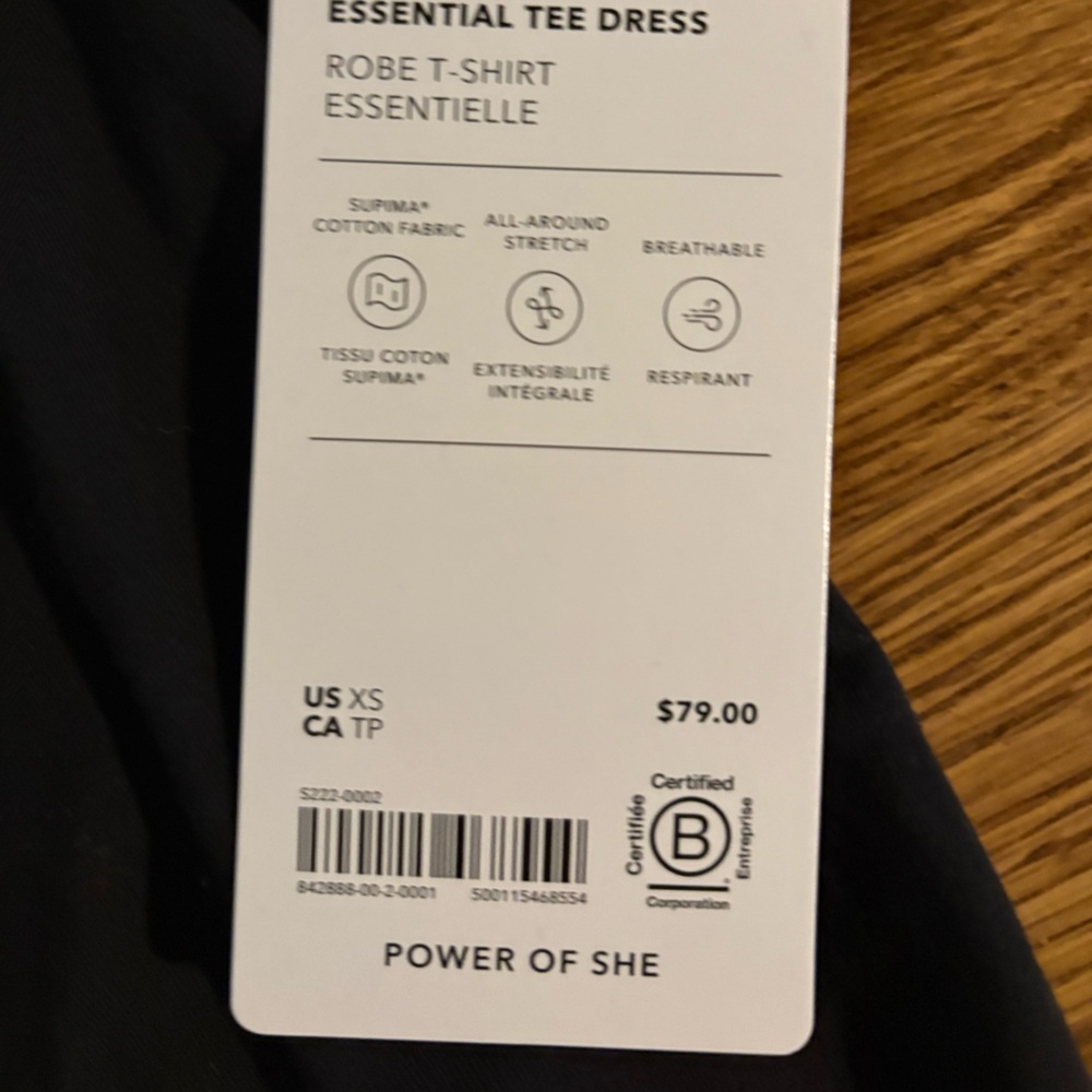 Athleta Classic Black Mini Dress - Picture 2 of 2